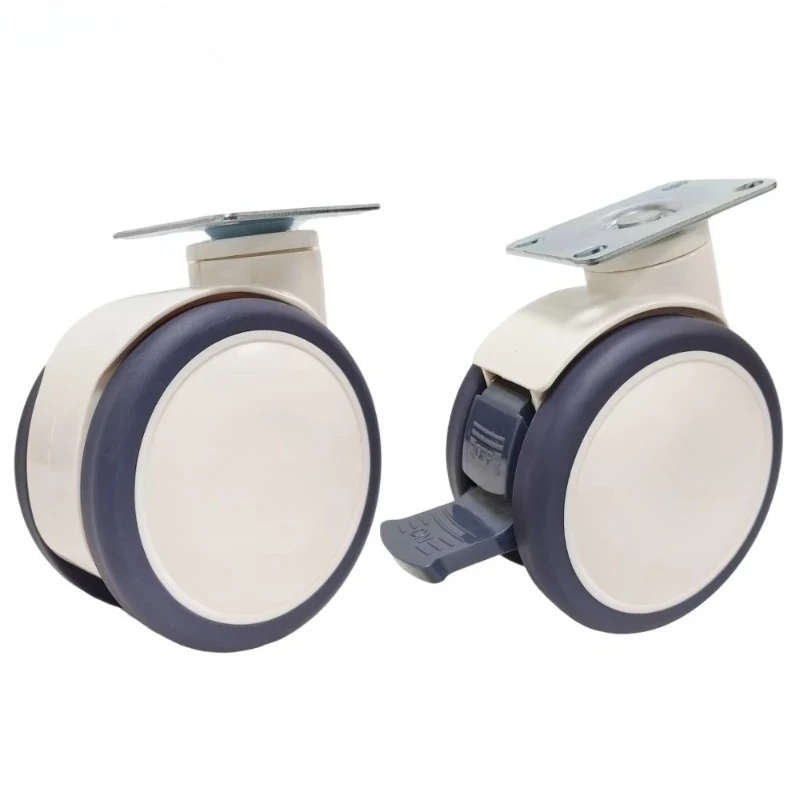 hospital bed caster 5‑Inch 125mm TPR Nylon Rubber Medical Caster Wheel Ball Bearing Universal Casters