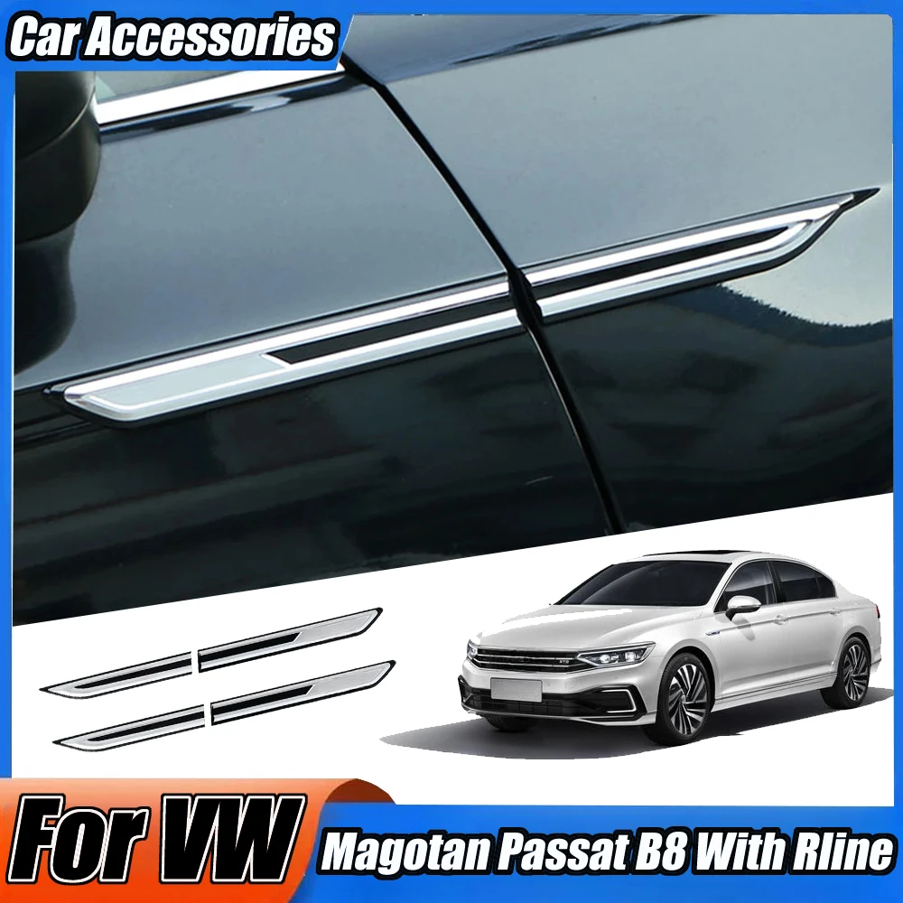 

For VW Magotan Passat B8 With Rline Car Side Fender Chrome Decoration Sticker Fender Car Ecternal Styling Trim Accessories