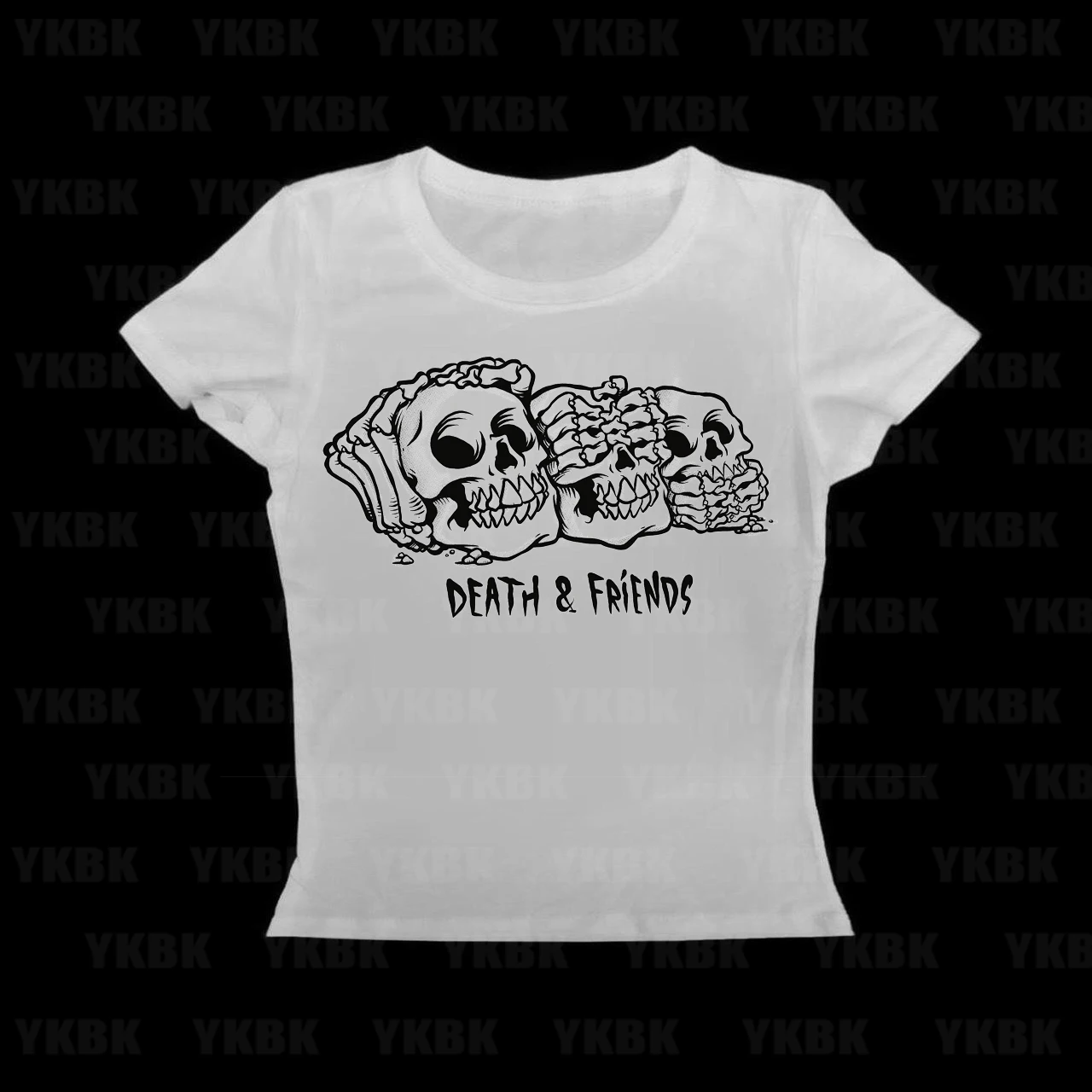 Peace Love Halloween T-shirt Peace Skeleton Funny Halloween Gift Dark Academia Women's T Shirt Gothic Tee  Short Sleeve