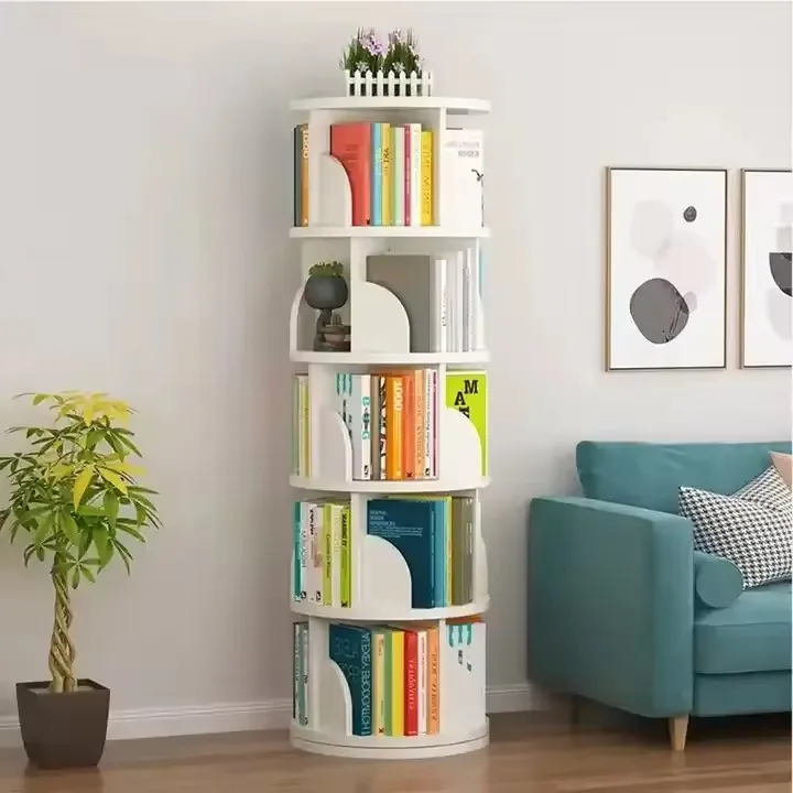 Multistory bookshelf 360-degree rotating modern design high quality using for library living room