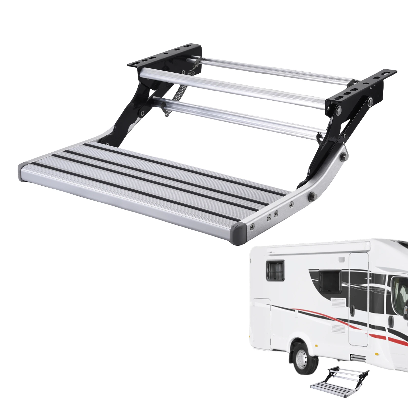 

RV Single Folding Step Aluminum Manual Step 19" Manual RV Step Assembly, 7" Rise, 330 lbs