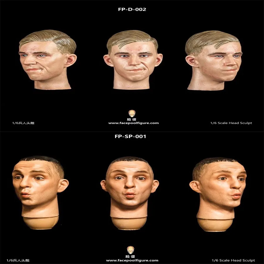 

Facepoolfigure FP-D-002 FP-SP-001 1/6 Young Male Facial Expression Head Sculpture Fit 12'' Action Figure Toy In Stock