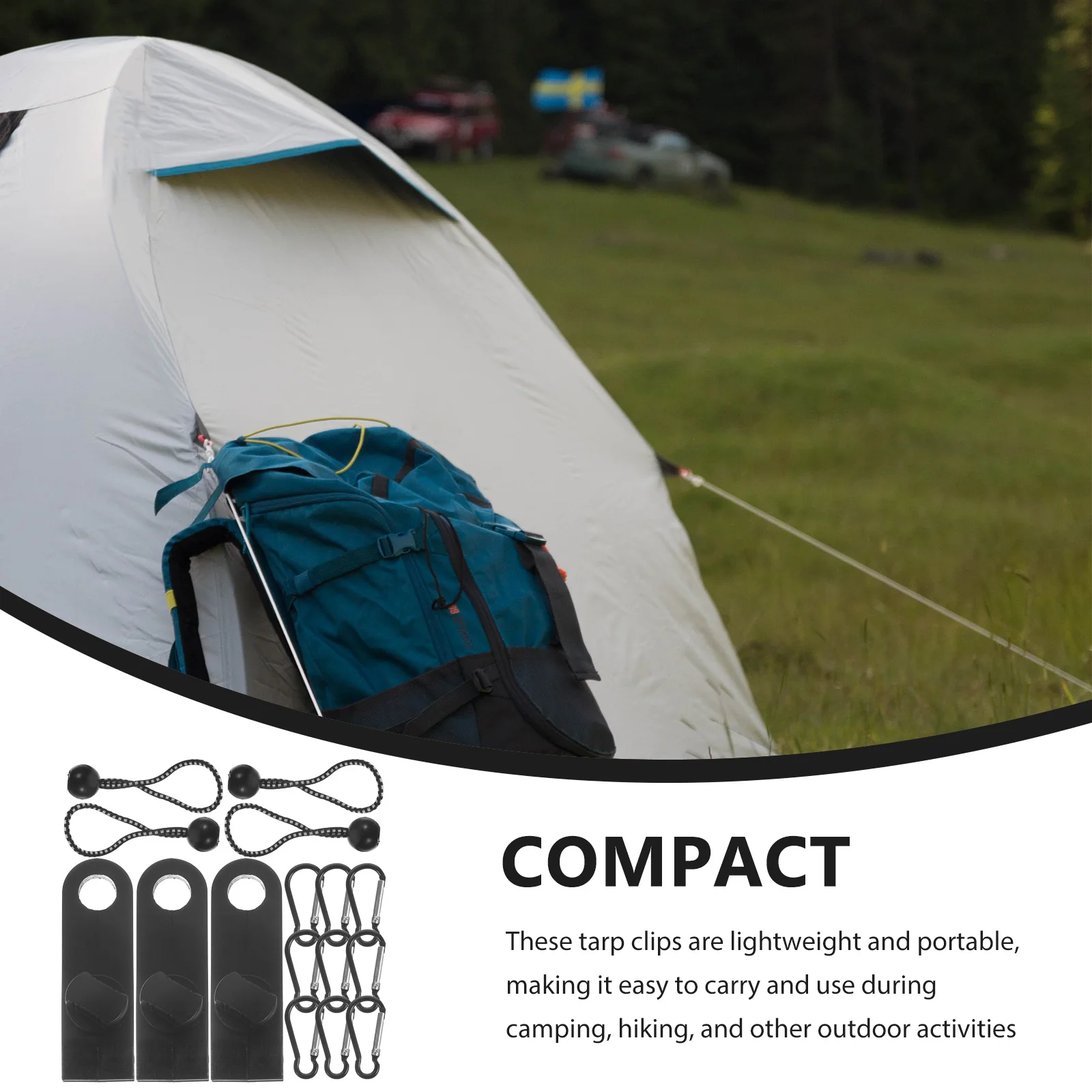 

Heavy Duty Tent Clips Outdoor Camping Adjustable Spiral Nylon Tarp Clamps Windproof Canopy Accessories Reusable Fasteners