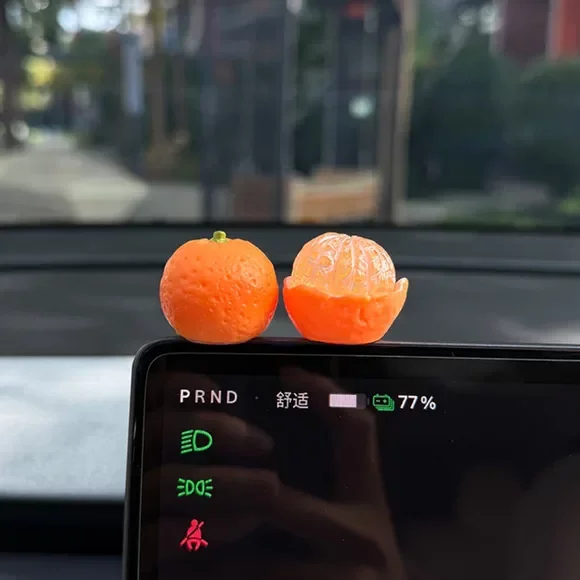 Car ornament healing series Apple ornament car center console display screen decoration