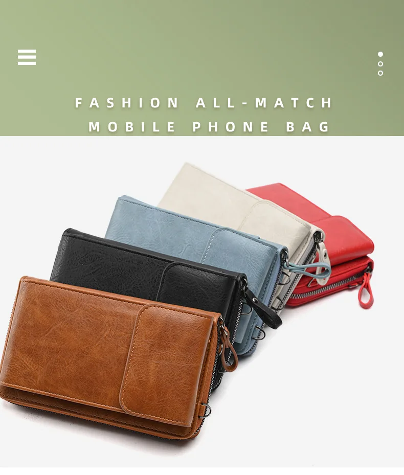 2025 neue Damen Umhängetasche Kleine Umhängetasche Straße Multifunktionale Handy Brieftasche Handtasche PU – Detail 3
