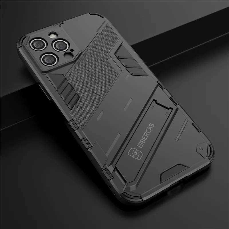 Armor Cyber Shockproof Case For iPhone 12 Mini 13 12 Pro SE 2020 XR XS Max X 11 12 Pro Max 7 8 6 6s Plus Stand Holder Cover