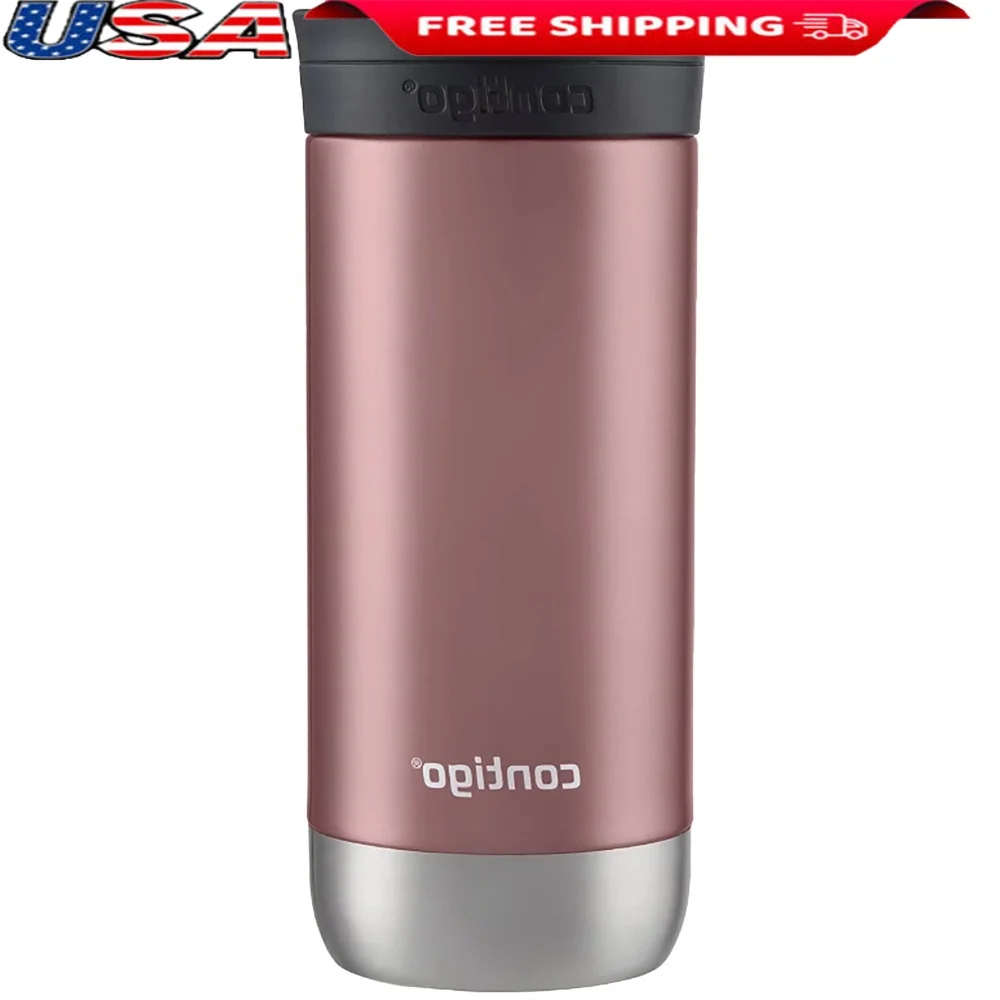 

Insulated Stainless Steel Travel Mug 16oz Leak-proof SnapSeal Lid Thermalock Double-Wall Vacuum Keeps Drinks Hot Cold Dishwasher