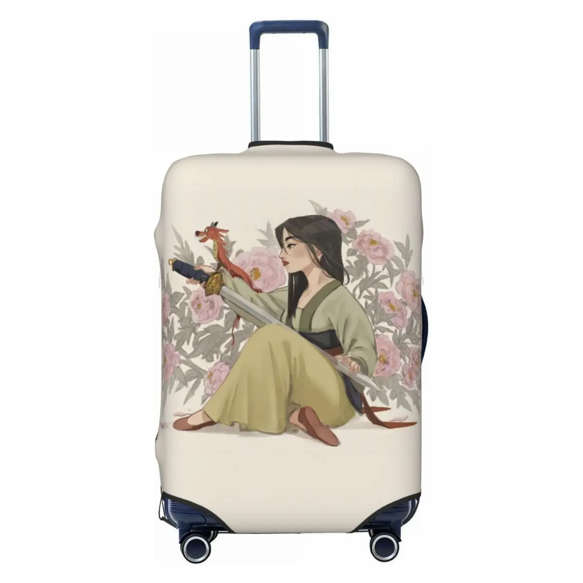 

Защитный чехол для багажа Мулан на заказ, забавный храбрый герой, милый узор принцессы, дорожные чехлы для чемоданов 18-32 дюймов