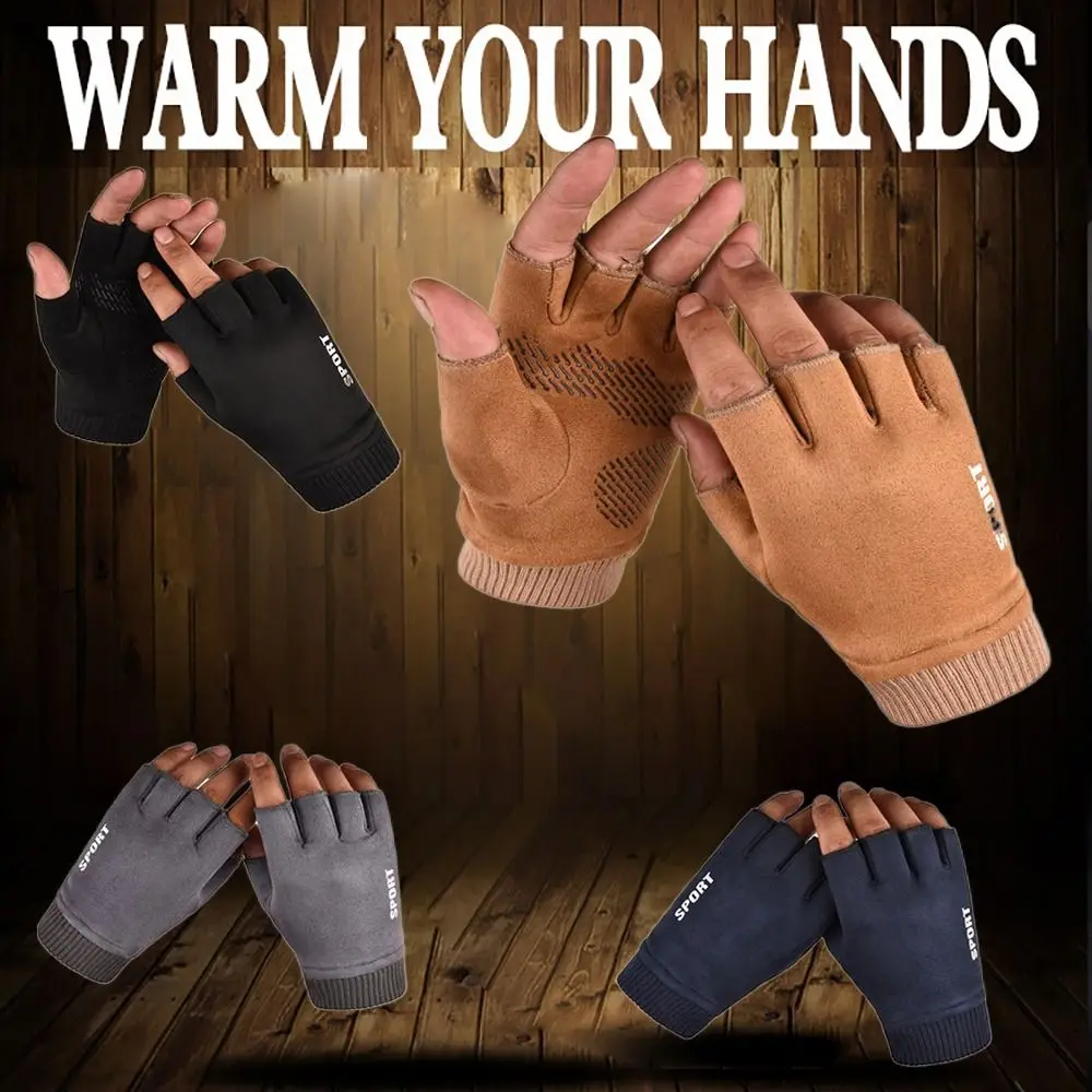 

Cold Proof Warm Touch Screen Gloves Riding Skiing Gloves Windproof Thickened Winter Mitten Plush Hand Warmer Men