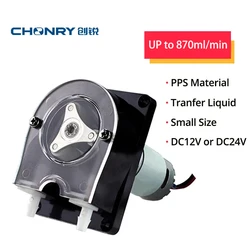 Peristaltic Pump 870mL/min Dosing Pump 24V 12V DC Motor Liquid Transfer Pump for Industrial Landuary Dosing System OEM206