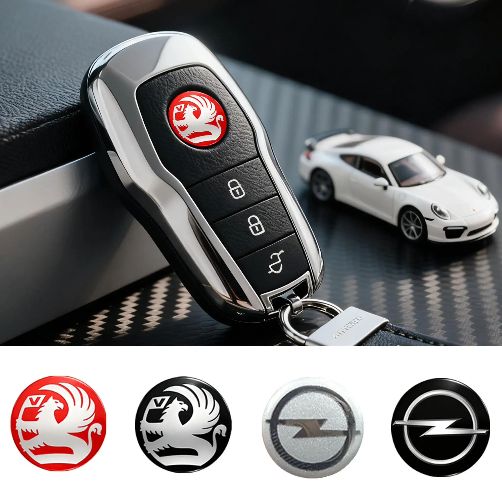 

14-миллиметровая 3D-эмблема для Opel Vauxhall Corsa Astra Mokka Frontera Grandland Zafira, декоративная наклейка на ключ, значок для автомобиля