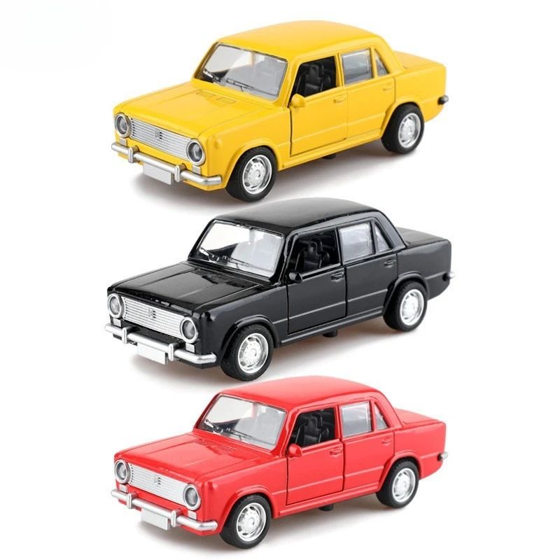 1:36 Alloy pull-back double door Lada car model children's boy toy ornament gift