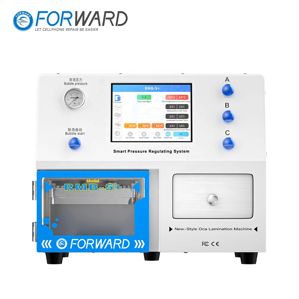 FORWARD New RMB-5+ LCD Laminating Machine Automatic OCA Bubble Removal Lamination Machine Smart Pressure Regulate Mobile Repair