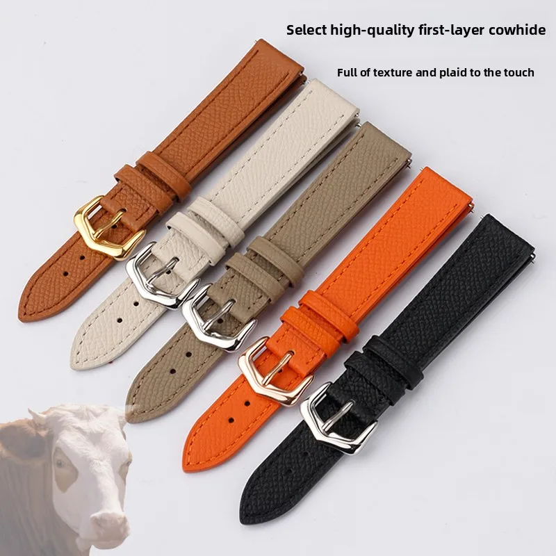 14mm 16mm 18mm 20mm watchband For Cartier Tank London Solo Key Dumont Watch Strap Genuine Leather Wrist Strap men women band view 5