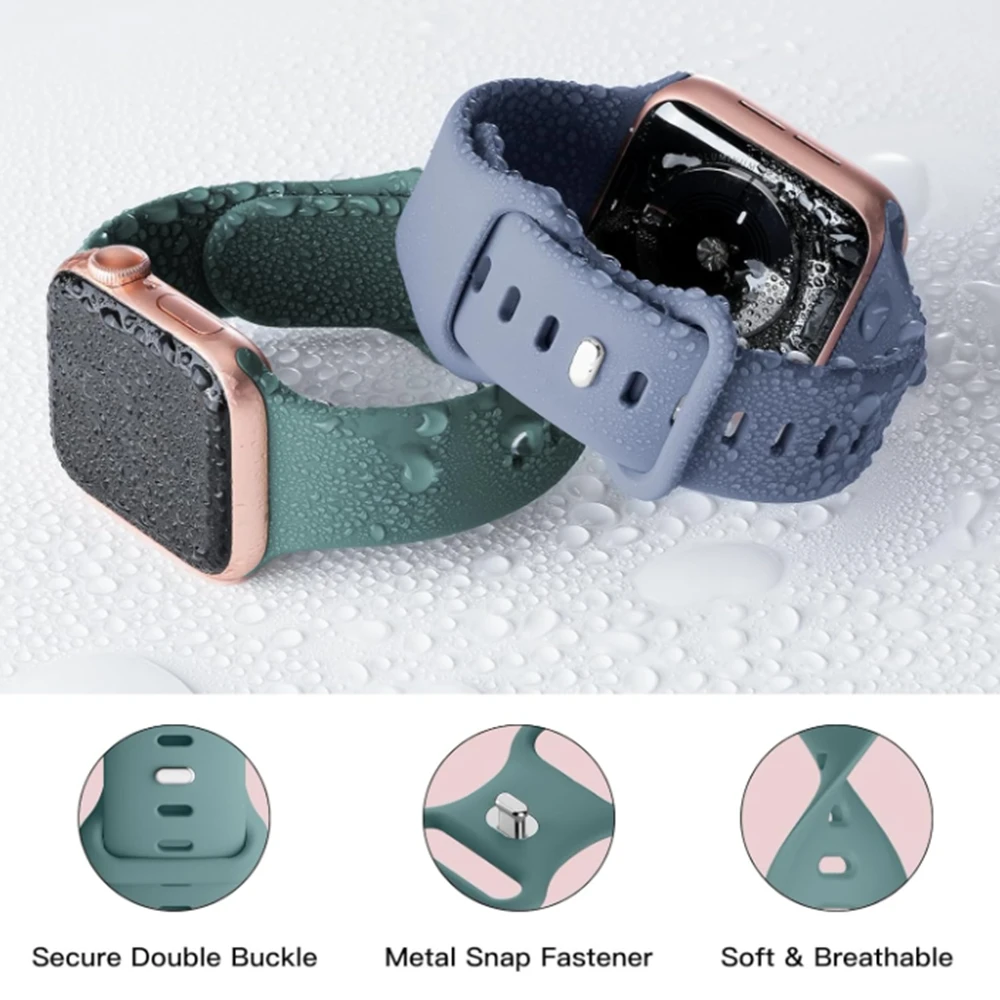 シリコーンループ Apple Watch バンド女性 10/9/7/38 ミリメートル 40 ミリメートル 41 ミリメートル 42 ミリメートル 44 ミリメートル 45 ミリメートル 46 ミリメートルストラップ