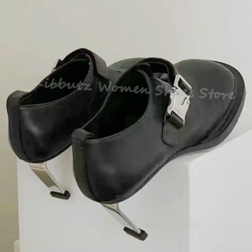 

Belt Buckle Ankle Buckle Pump Sandals Genuine Leather Solid Color Fashion Elegant Novelty Sexy Women Shoes Round Toe Thin Heels