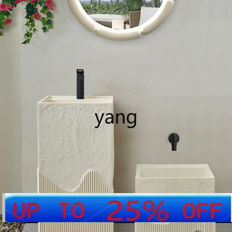 

LTT Cream Style Art Wash Basin Balcony Outdoor Integrated Floor Sink Mop Pool Pool