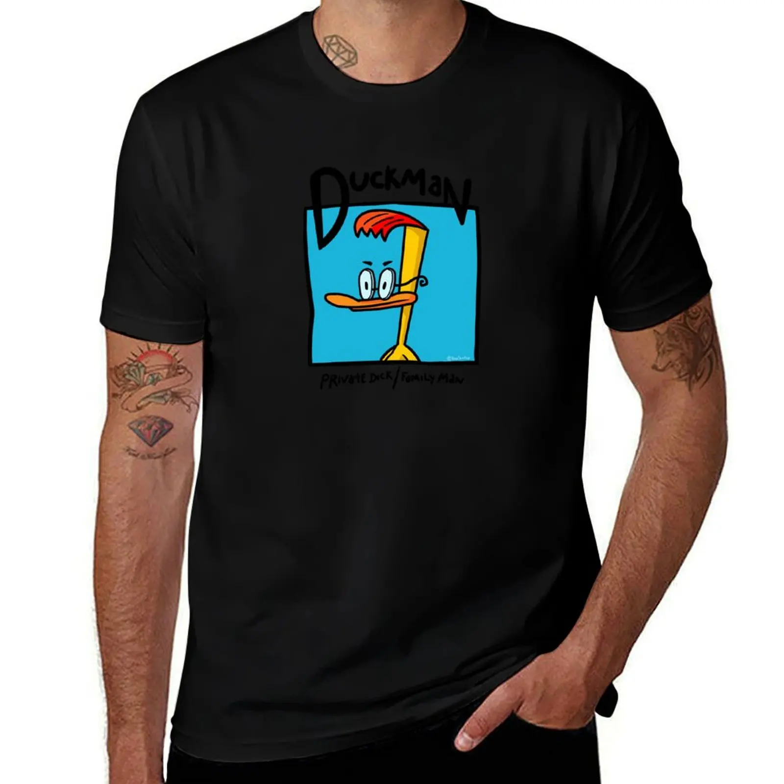 

Duckman T-Shirt sweat quick drying plus size tops tee shirts for men