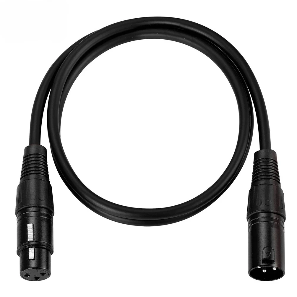 XLR Cable 3-Pin Male to Female Balanced Audio Microphone Cord for Stage Studio Amplifier PA System, 1m Length Available