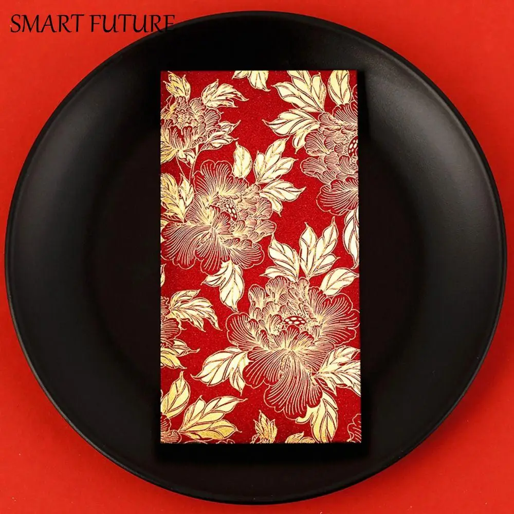 

6PCS Chinese Style New Year Red Envelope Red Pocket HongBao Luck Money Envelopes Best Wish Vintage Money Pocket Chinese New Year