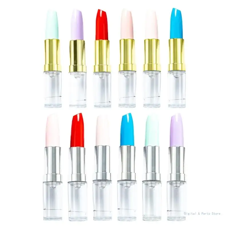 

M17F 6x Lipstick Ballpoint Pen Smooth Writing Pen Lipstick Pen School Supplies