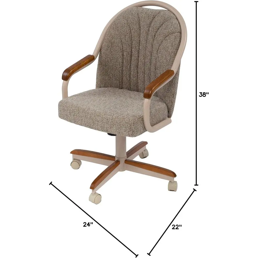 Casual Dining Cushion Swivel and Rolling Caster Chair