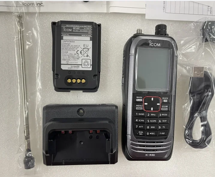 ICOM R30-ontvanger Handheld R20 verbeterde ultra-breedbandontvanger met ingebouwde GPS Walkie Talkie Radio