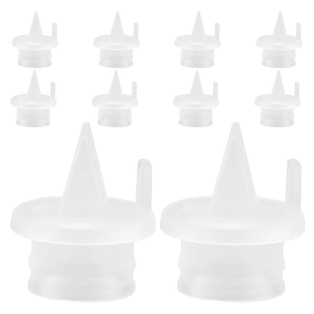 

10 pcs Silicone Breast Pump Valve Counterflow Duckbill Manual Electric Accessories Frosted Transparent Safe For Mother Baby