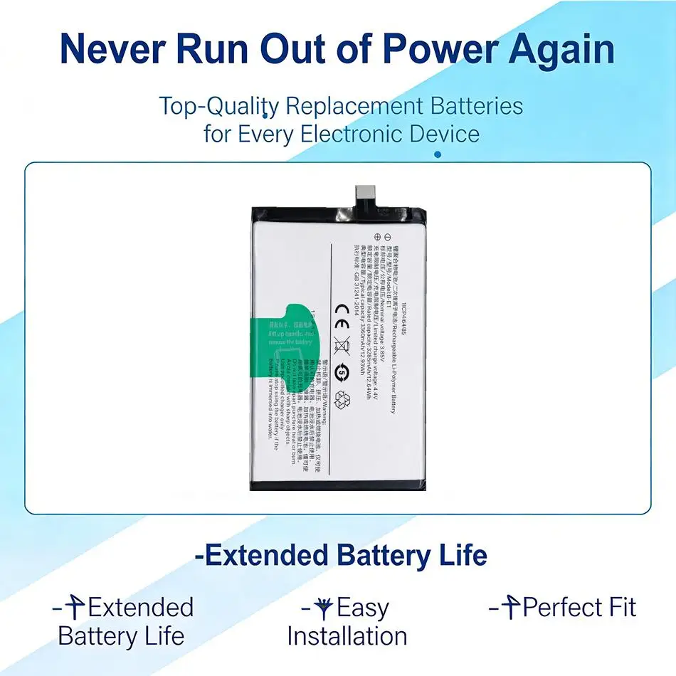 

Аккумулятор для мобильного телефона Vivo Y71 Y71i Y73 1801I 1724 3360 мАч, высокая емкость, B-E1