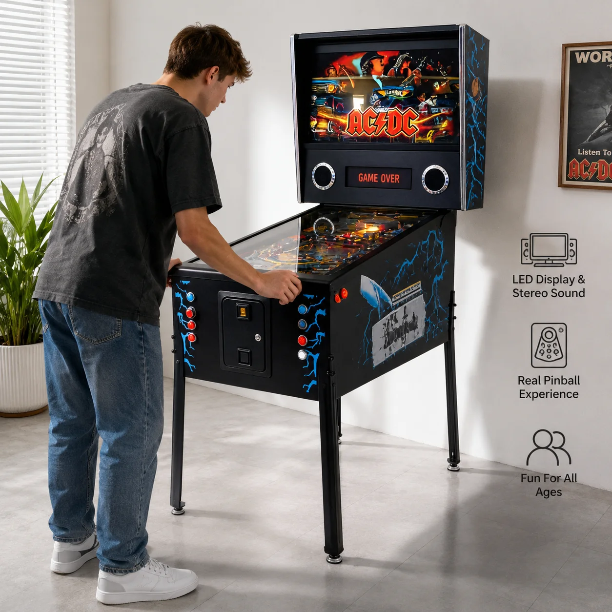 Arcade Game Cabinet - ماكينة بينبول افتراضية كاملة الحجم 2026