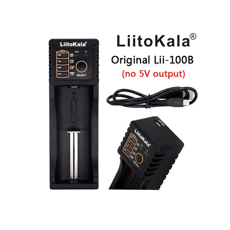 5 STKS LiitoKala Lii-100B 18650 Batterij Oplader Voor 26650 16340 RCR123 14500 LiFePO4 1.2 V Ni-Mh Ni-Cd Smart Charger