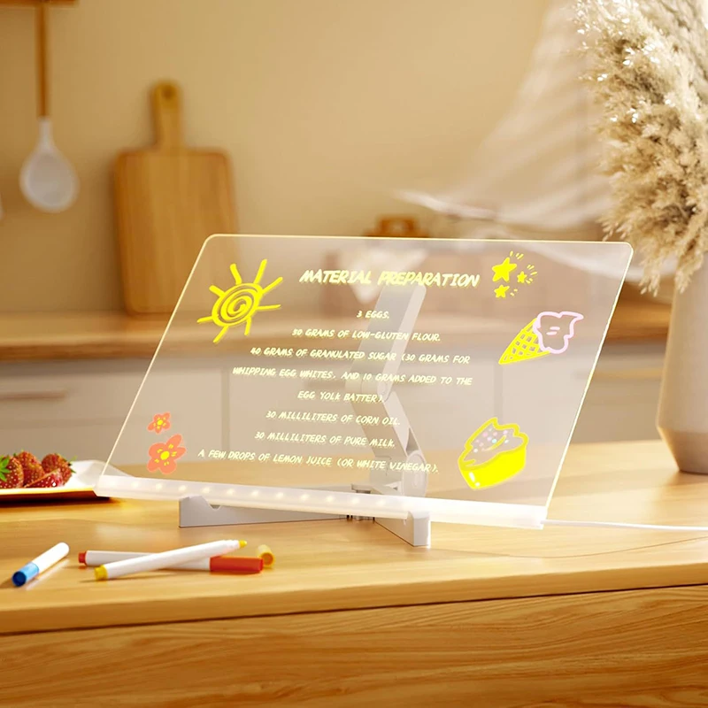 Pizarra LED Luminosa Para Niños, Con Accesorios De Dibujo, Ideal Para Viajes Y Desarrollo Creativo En Casa O En El Colegio