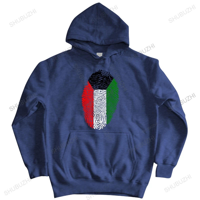 Divertente Manica Corta Pre-cotton Kuwait Bandiera di Impronte Digitali sweatshirt da Uomo Adulto coat Vendita A Buon Mercato