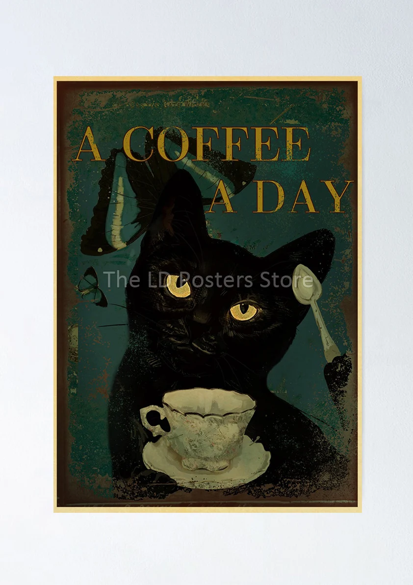 Funny Cat Posters Daily Life Your Butt Napkins Poster Kraft Paper Prints Vintage Home Room Bar Cafe Decor Art Wall Painting Gift