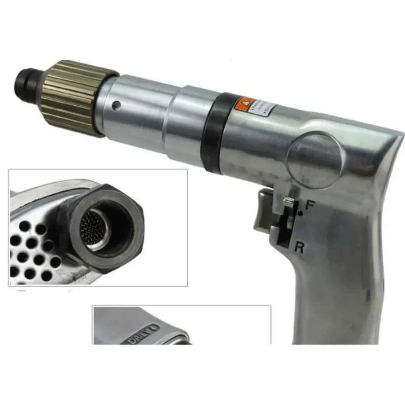 Pneumatic screwdriver Pre-set torque is enabled by adjusting the spring tension avoids excessive fastening forces