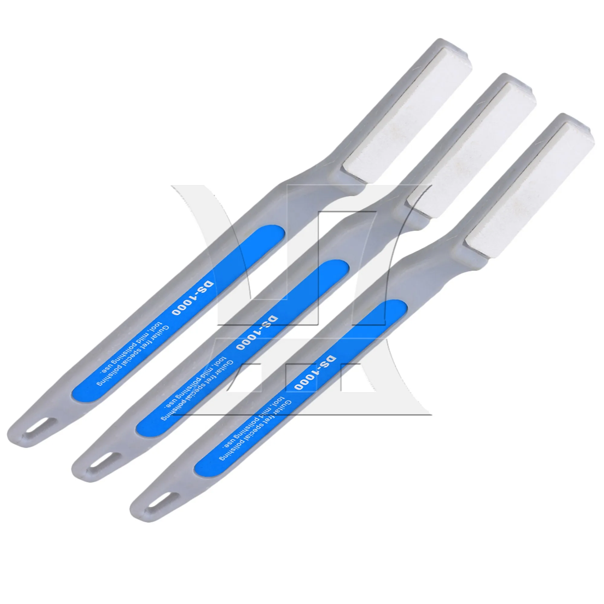 3 Pcs Plastic 1000# Guitar Fret Ends Dressing Files Luthier Tool Blue