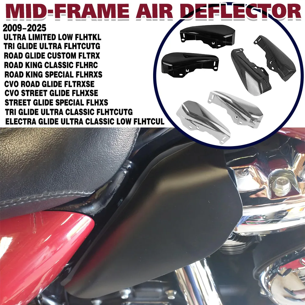 Compatible with Harley Touring Street Electra Glide CVO Road King FLHR FLHX 2023-UP Mid-Frame Air Deflector Under Seat Engine