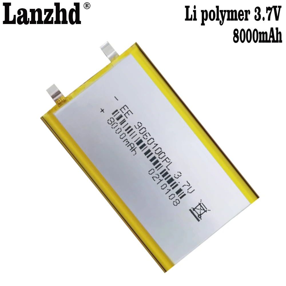 1-10pcs 3.7V 5000mAh 9060100 Polymer Lithium LiPo Rechargeable Battery For GPS PSP DVD PAD Tachograph power bank Speaker battery