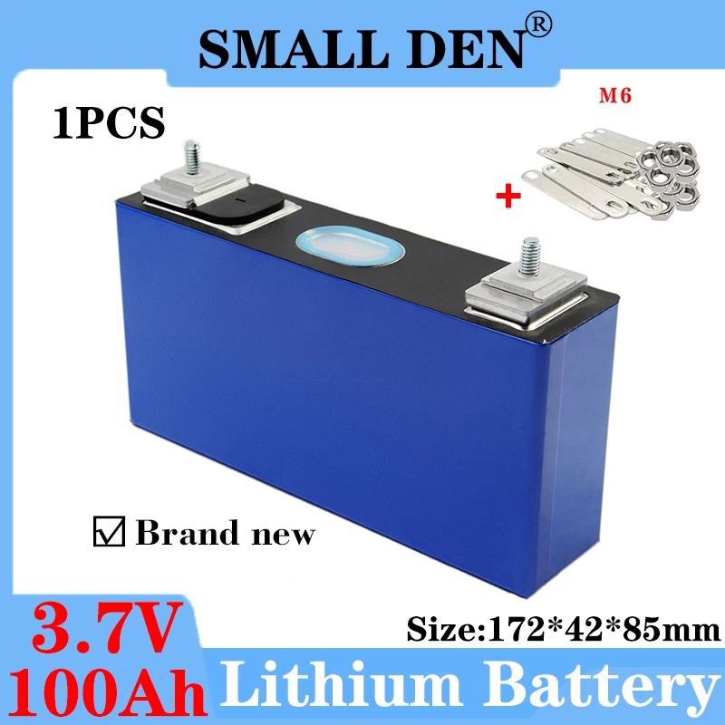 

1PCS New 3.7V 100Ah Ternary Lithium battery Power cell 2000 cycles for 3s 12v 24v 36v Motorcycle Electric Car Grade A Tax Free