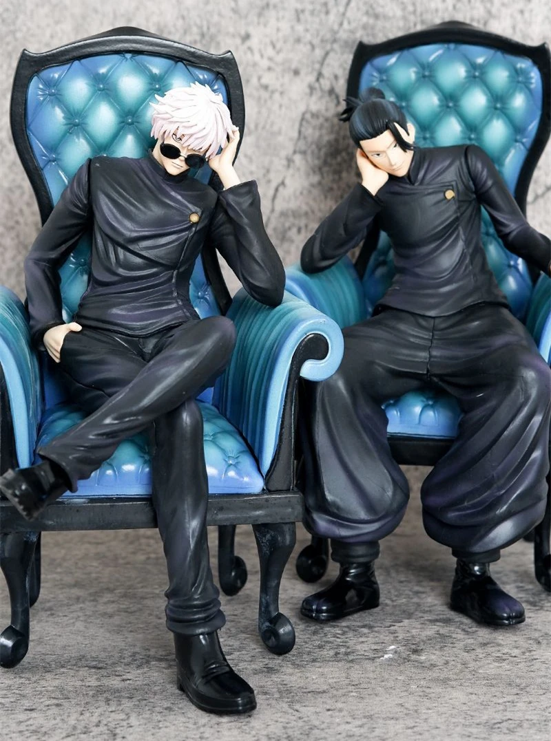 

23cm Anime Satoru Gojo Geto Suguru with Sofa Sitting Ver.PVC Action Figure Statue Collectible Ornament Model Kids Toys Doll Gift