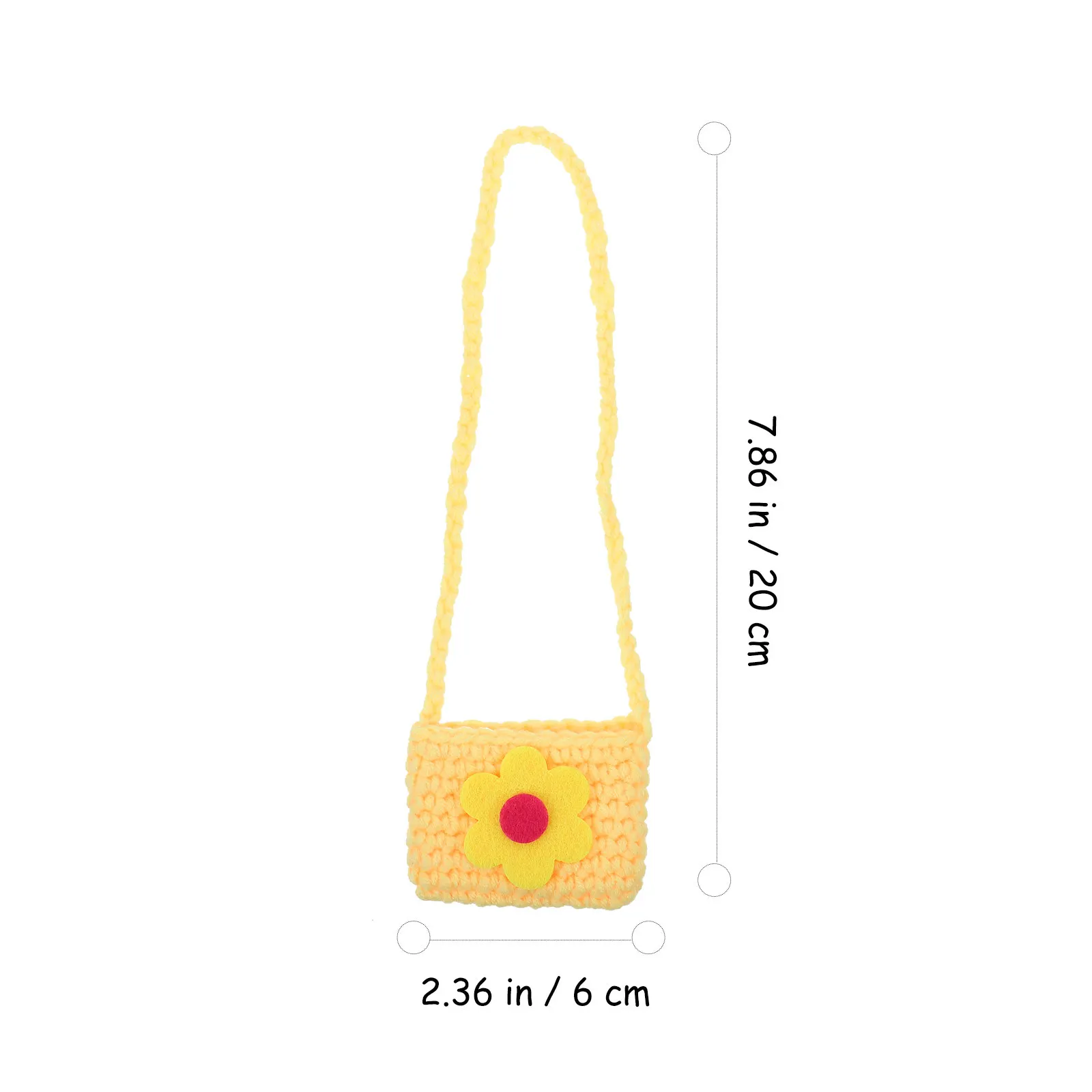 Yellow Mini Pet Backpack Small Hanging Pouch for Rabbits Bunnies Soft Comfortable Felt Pet Costume Bag Daily Wear Party Photo