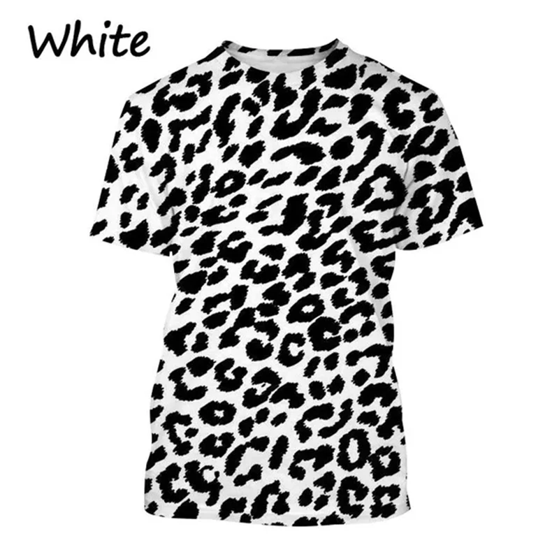 Summer Men T Shirt 3D Leopard Print T-shirt Fashion Men\'s Women\'s Casual Cool Wild Cheetah Short-sleeved T-shirts Streetwear Tee