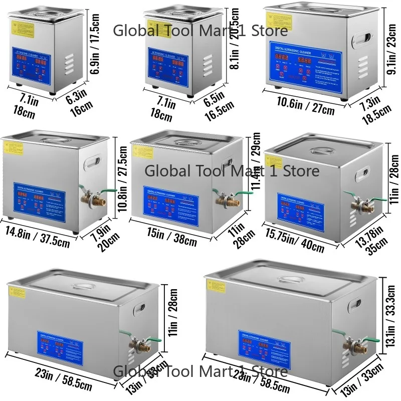 Porta-ble Ultras-ound Wash-ing Mac-hine 1.3L 2L 3L 6L 10L 15L 22L 30L Ultraso-nic Cleaner Home Cleaning Applia-nces