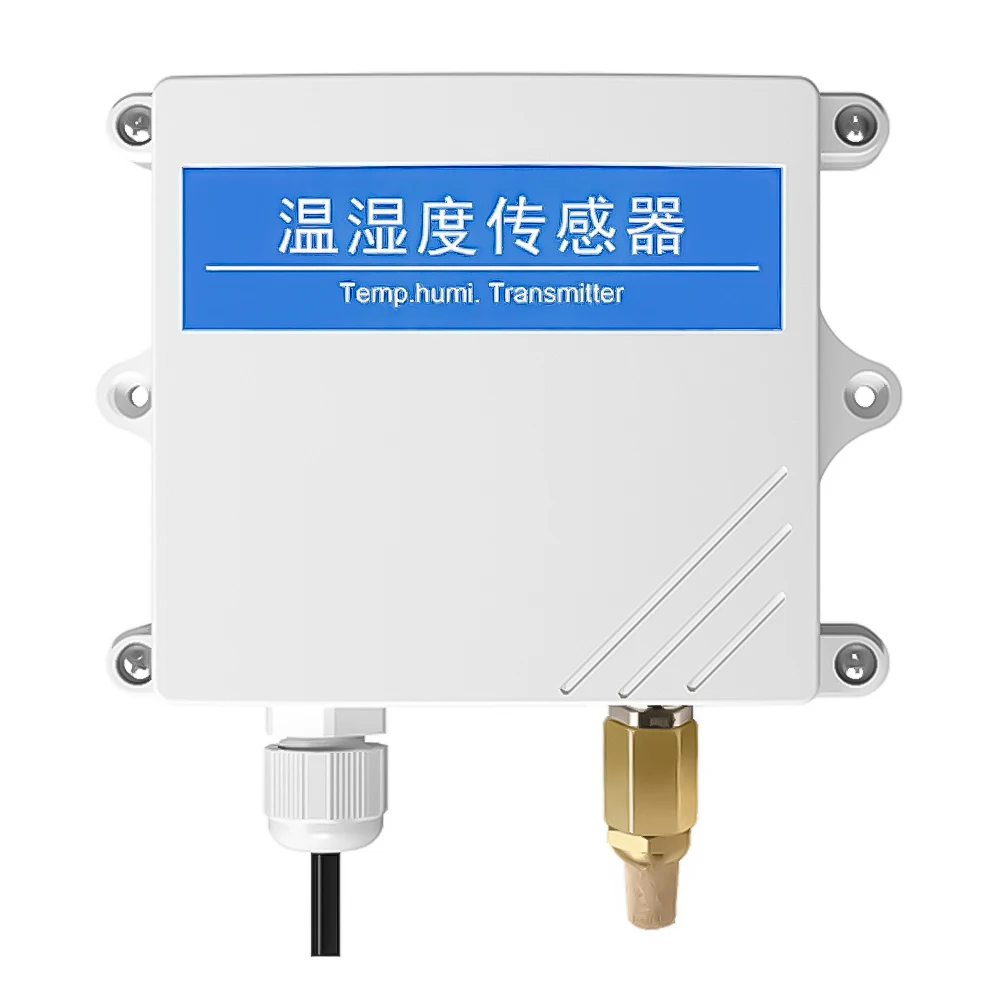 Temperature Humidity Transmitter with Display External Copper Probe High Sensitivity Thermometer for High Dust Dry Environment