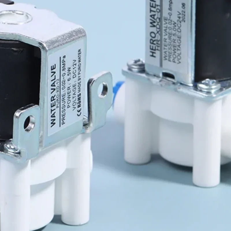 1PC Inlet Solenoid Valve 12V/24V Pure Water Machine, Water Purifier, Reverse Osmosis 2-point Quick Connect Valve Switch