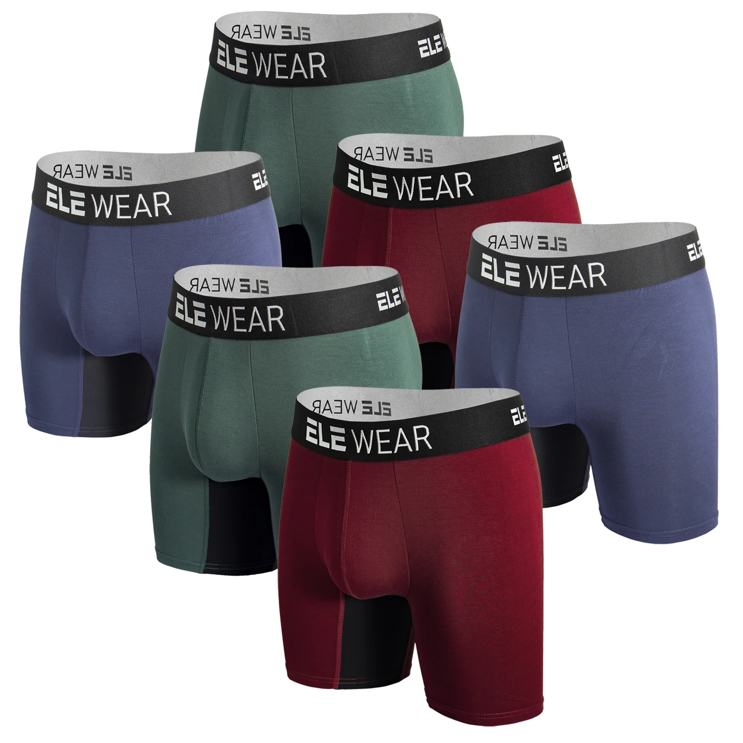 6 Stuks Bamboe Mannen Ondergoed Boxers Ademend Heren Boxershorts Heren Slipje Onderbroek Plus Size Mode Boxers Slips Trunks