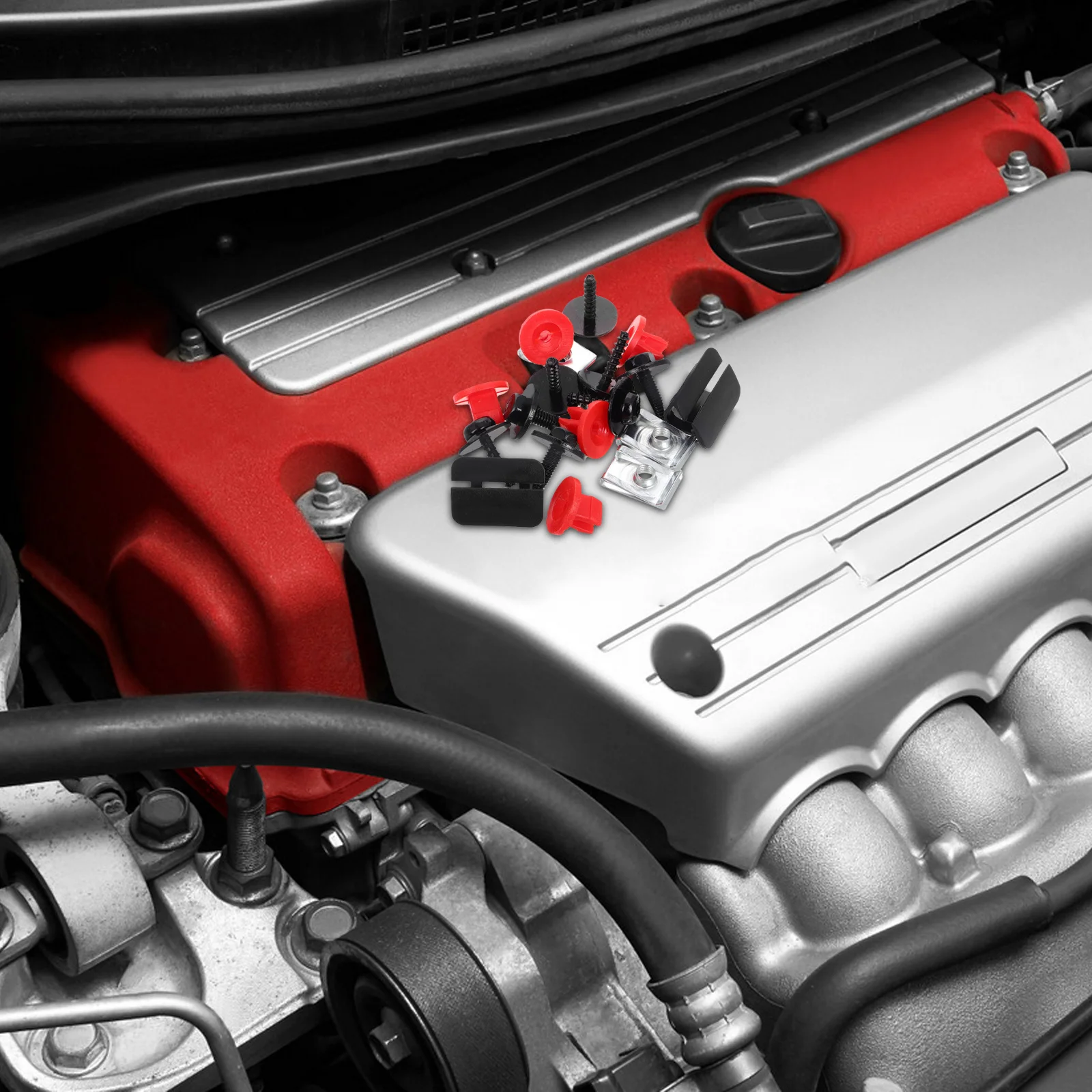 

Комплект брызговиков двигателя включает в себя винты, болты, стопорные гайки для переднего бампера, нижний щиток, крепежные детали панели кузова, автокорпус