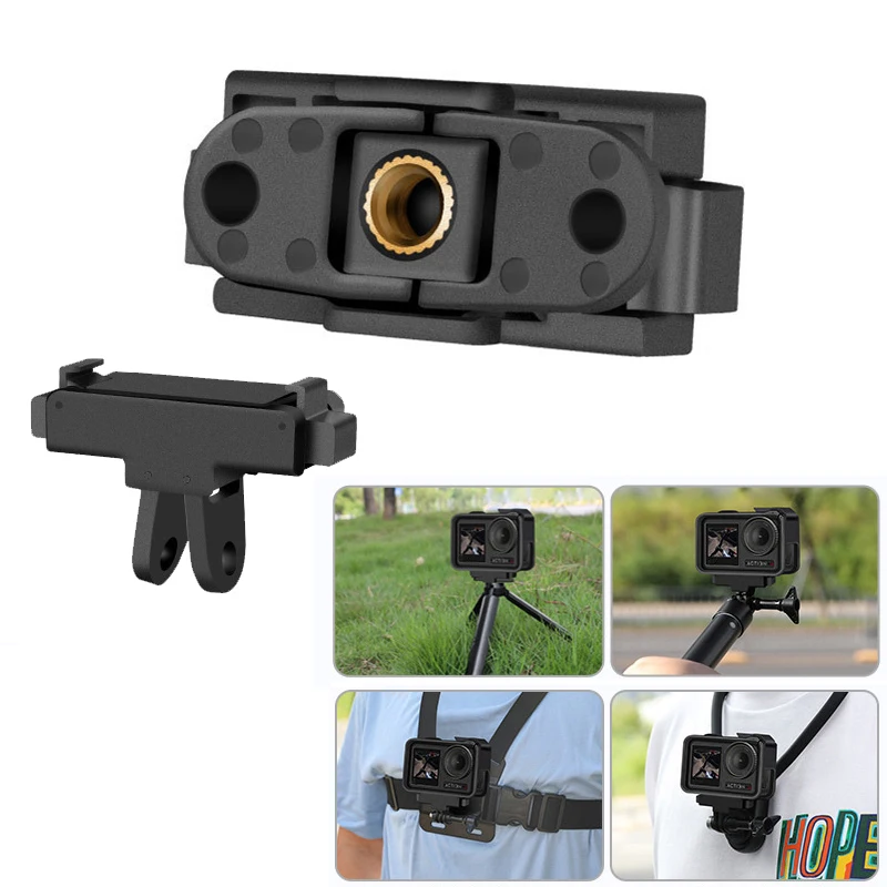 كاميرا رياضية حامل مغناطيسي قابل للطي لـ OSMO Action 5 Pro/4/3 محول سريع التحرير تمديد قاعدة تثبيت الملحقات