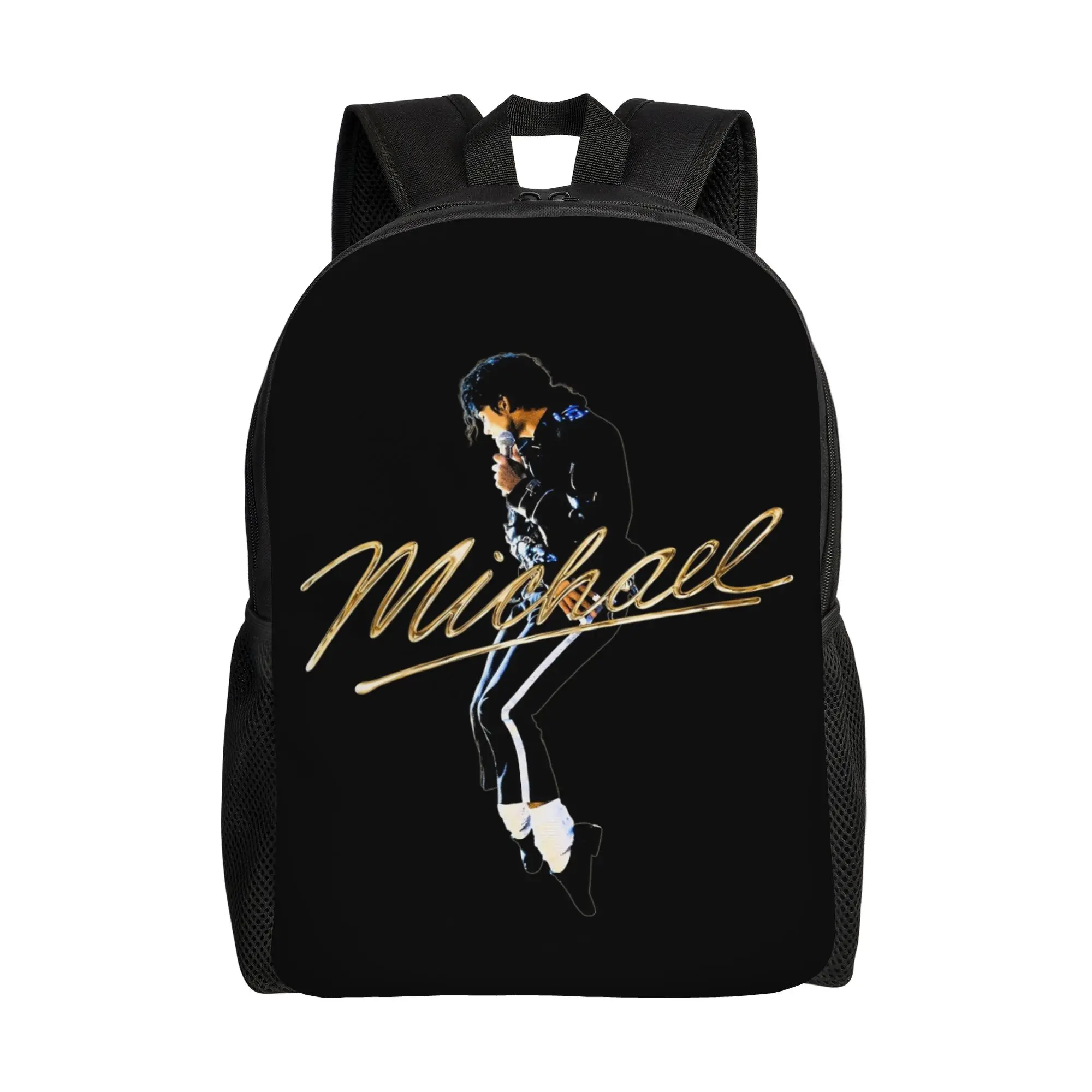 Michaels Jacksons MJ King of Pop Backpack for Men Women Cool High School Work Daypack  Laptop Computer Canvas Bags Sports