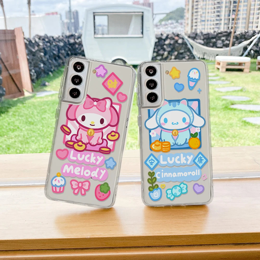 Funda de Teléfono Aoger Sanrio Melody Phone Case for Samsung Galaxy S 24 23 22 20 21 PLUS ULTRA Silicone Soft Shockproof Covers